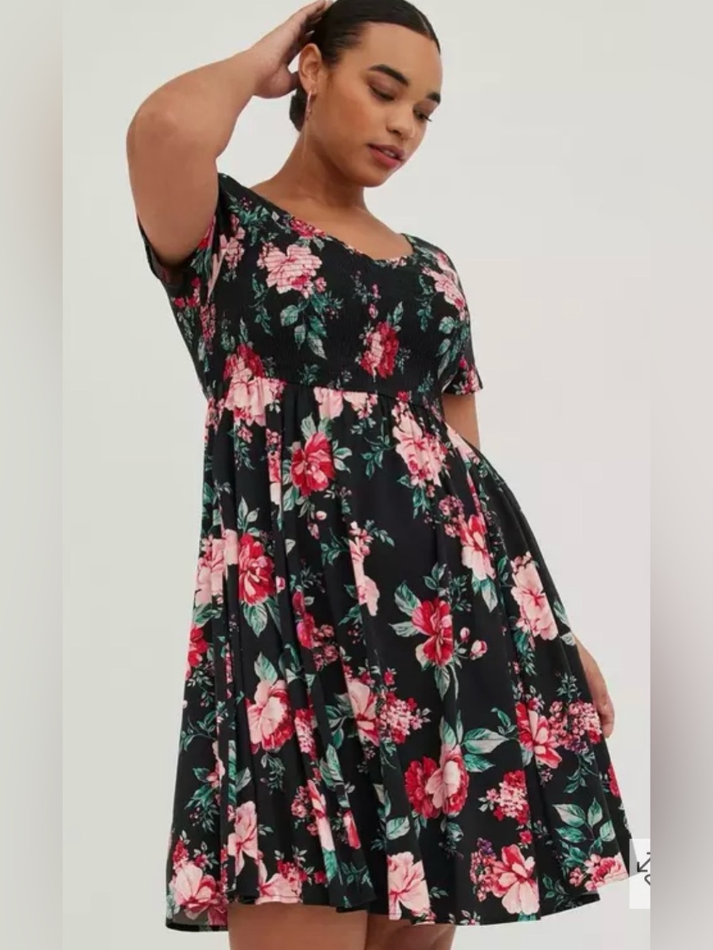 Torrid skater dress floral stretch feminine romantic pockets cottagecore 4X